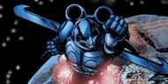 Armed and dangerous. This armored superhero is a master of combat and weaponry in The Boys' Universe (Image via Dynamite Entertainment)